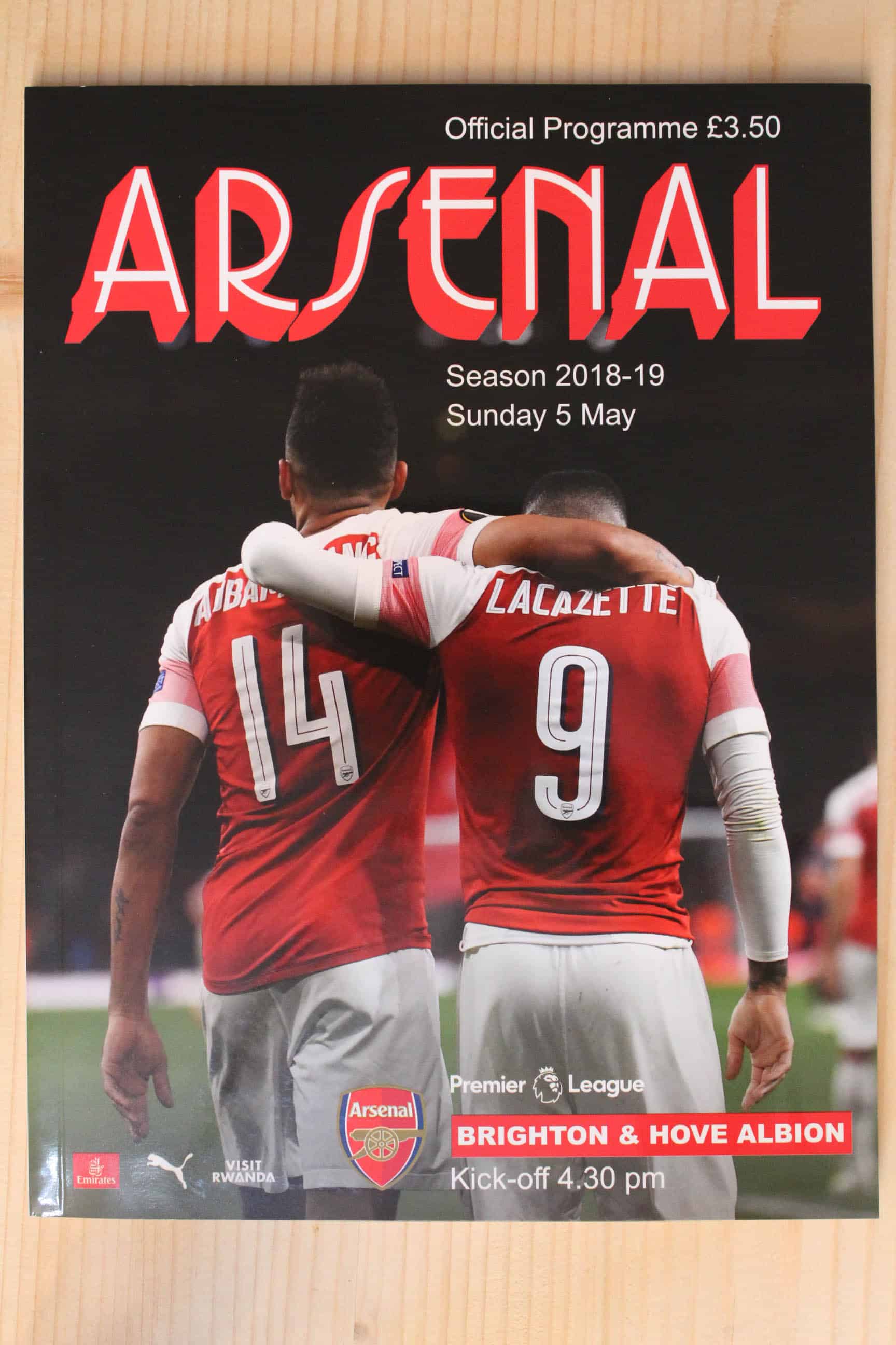 Arsenal FC v Brighton & Hove Albion FC